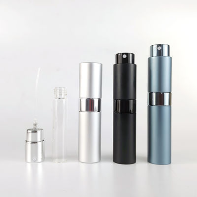 Luxury Black Cylinder Men Perfume Sample Bottle Packaging 5Ml 8Ml 10Ml 15Ml 30Ml Twist up Perfume Atomizer