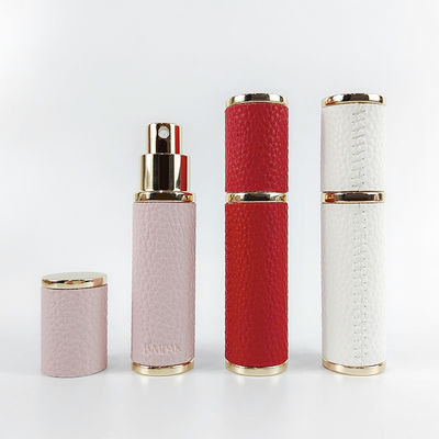 Custom Luxury Travel Case Fragrance Atomizer Packaging 5ml 10ml 15ml Leather Perfume Bottle