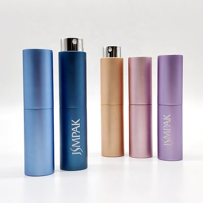 5ml 8ml Rotating Aluminum Small Refill Perfume Holder Travel Atomizer Mouth Cosmetic Oral Spray Bottle