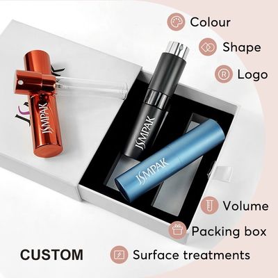 Custom Logo Luxury Mini Empty 5Ml 10Ml 30Ml Refillable Fragrance Atomizer Perfume Bottle With Box