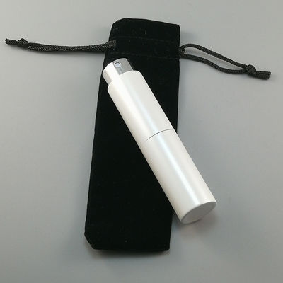 NEW Round White Marble Pattern Velvet Bag 8ml 10ml Aluminum Twist up Refillable Travel Perfume Atomizer