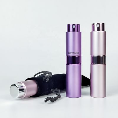 8ml 10ml 15ml 20ml Unique Metal Round Black Pocket Travel Mist Wedding Gift Atomiser Parfum Spray Bottle