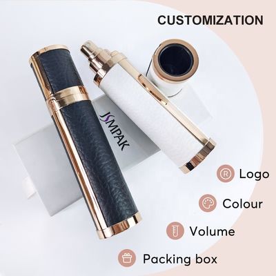 Custom Colorful Pocket Luxury 10ml 15ml Refillable Leather Travel Case Empty Perfume Spray Bottle
