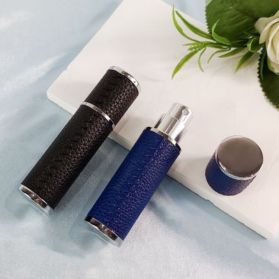 Customize Mini Empty Portable Luxury Cologne Travel Bottles 5ml 10ml 15ml Leather Perfume Atomizer