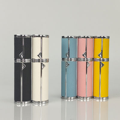 Luxury Aluminum Cosmetic Packaging Custom Bottom Filling Travel Case Leather 5Ml Atomizer Perfume Refill Bottle