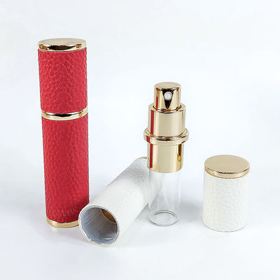 Custom Luxury Travel Case Fragrance Atomizer Packaging 5ml 10ml 15ml Leather Perfume Bottle