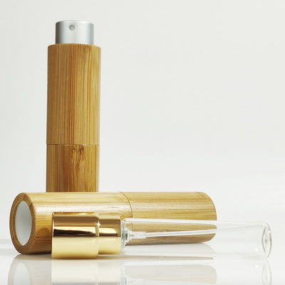 Empty 10ml 20ml 8ml Refillable Portable Liquid Container Bamboo Plastic Perfume Atomizer Spray Bottle