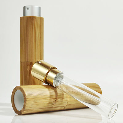 Wholesale Popular Rotating Luxury Empty 8ml 10ml 15ml 20ml Glass Spray Travel Bamboo Perfume Bottles