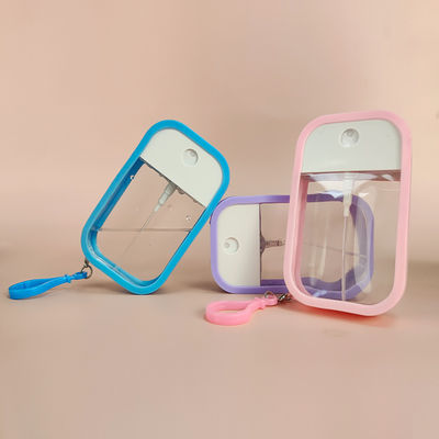 Cell Phone square Shape Pocket Credit Card Fine Mist Refillable Spray Bottle with Keychain Lanyard for Perfume/Hand Sanitizer