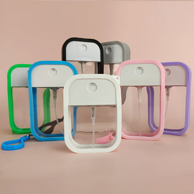 Cell Phone square Shape Pocket Credit Card Fine Mist Refillable Spray Bottle with Keychain Lanyard for Perfume/Hand Sanitizer