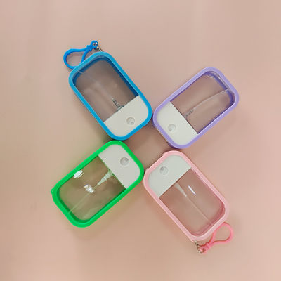 Cell Phone square Shape Pocket Credit Card Fine Mist Refillable Spray Bottle with Keychain Lanyard for Perfume/Hand Sanitizer
