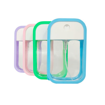 Popular New Design 38ml 45ml 50ml Credit Card Flat Type Empty Plastic Refillable Hand Sanitizer Perfume Mist Spray Bottle