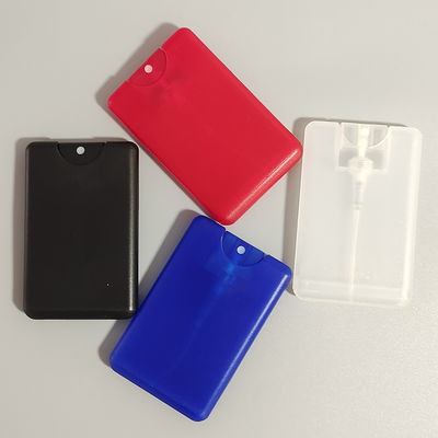 Custom Logo Empty Plastic Transparent 20ml Pocket Credit Card Flat Alcohol Travel Spray Perfume Bottle