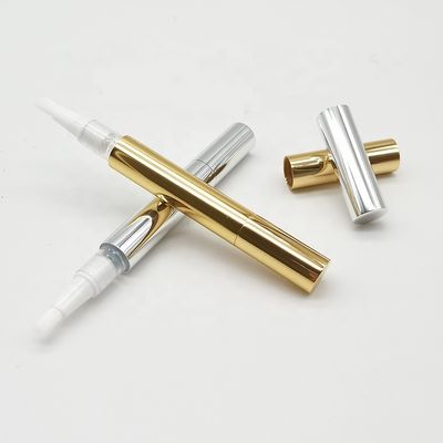 Pink Gold Aluminum Empty Cosmetic Container 2ml 4ml Twist Brush Tube Custom Cuticle Oil Pen