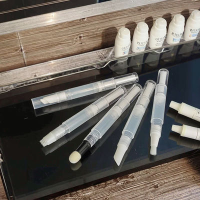 1.5ml 2ml 4ml Hot Sale Empty Clear Twist Pen Cuticle Oil Twist Pen Plastic Lip Gloss Container with Brush Tip