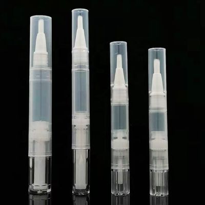 1.5ml 2ml 4ml Hot Sale Empty Clear Twist Pen Cuticle Oil Twist Pen Plastic Lip Gloss Container with Brush Tip